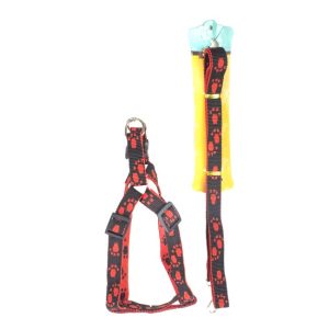 Arnés Bicolor De Huellitas  Para Mascotas