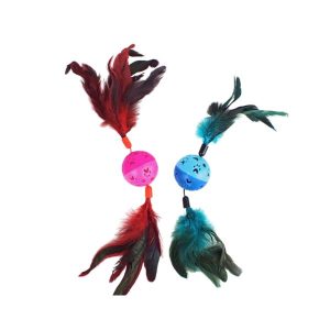 Pelota Huellas Con Plumas Para Mascotas