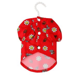 Impermeable Flor Happy Day Para Mascotas