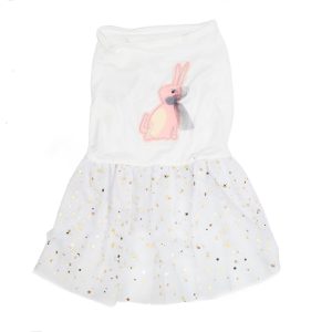 Vestido Con Bordado De Conejo