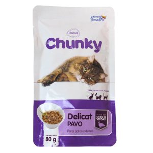 Chunky Delicat Salmón, Pollo, Pavo 80G