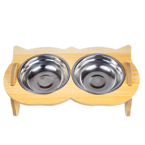 Comedero Doble De Madera