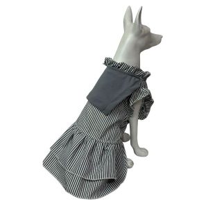 Vestido De Rayas Con Botones