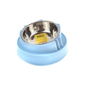 Comedero Plateado  Para Mascotas