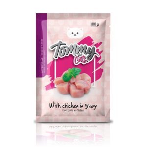Pouch Tommy Gatito Trozos De Pollo En Salsa X 100 G