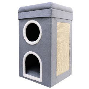Nido Doble Para Gato Con Rascador